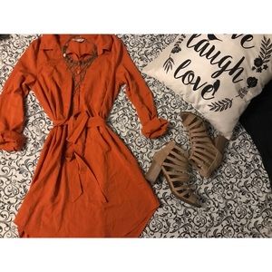 RUST COLLAR DRESS 👗